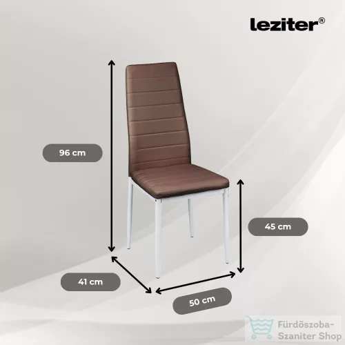 Leziter Norman 4+1 étkező garnitúra barna LUA140B_MDC-001-Brown_4