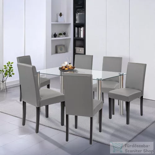 Leziter Cadiz 6+1 étkező garnitúra fehér-szürke LUA140W_LKE-GR_6