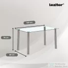 Leziter Cadiz 6+1 étkező garnitúra fehér-szürke LUA140W_LKE-GR_6