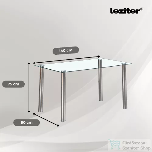 Leziter Cadiz 6+1 étkező garnitúra fehér-szürke LUA140W_LKE-GR_6