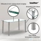 Leziter Cadiz 6+1 étkező garnitúra fehér-szürke LUA140W_LKE-GR_6