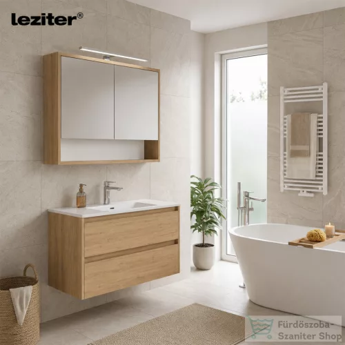 Leziter Luna 80 felső tükrös szekrény winston tölgy LUNA80FWT