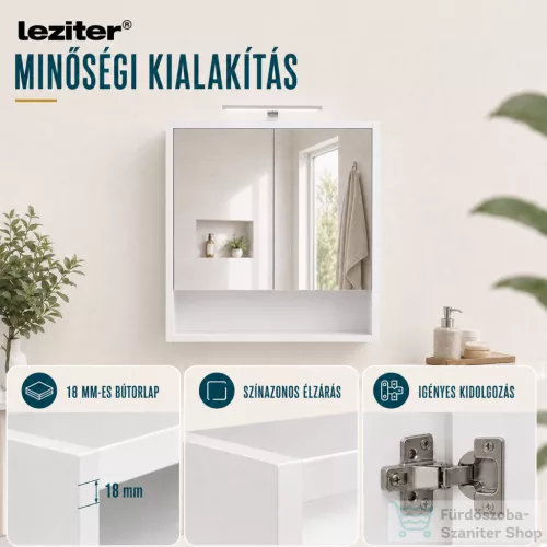 Leziter Luna 80 felső tükrös szekrény winston tölgy LUNA80FWT