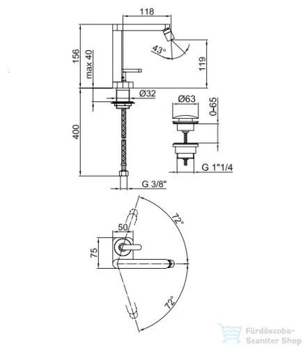 Webert Living bidet csaptelep króm színben LV840101.015