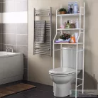 Leziter Fürdőszobai polc wc fölé, többszintes, fehér LWCA-01W
