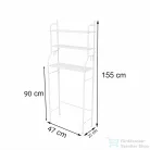 Leziter Fürdőszobai polc wc fölé, többszintes, fehér LWCA-01W