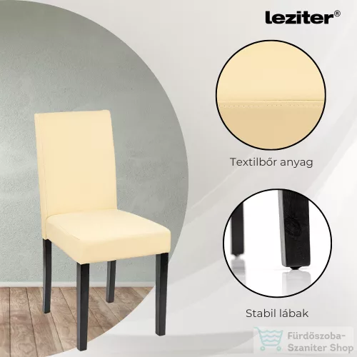 Leziter Leon 6+1 étkező garnitúra fehér-bézs LYET140F_LKE-BE_6