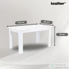 Leziter Leon 6+1 étkező garnitúra fehér-bézs LYET140F_LKE-BE_6