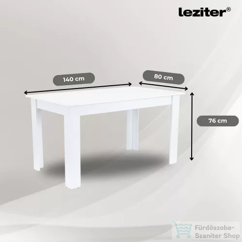 Leziter Leon 6+1 étkező garnitúra fehér-bézs LYET140F_LKE-BE_6