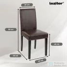 Leziter Leon 6+1 étkező garnitúra fehér-barna LYET140F_LKE-BR_6