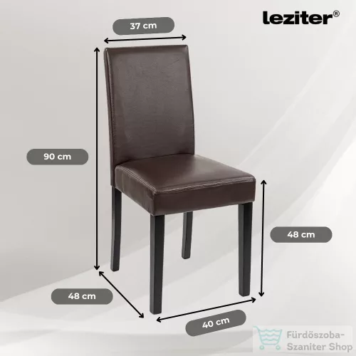 Leziter Leon 6+1 étkező garnitúra fehér-barna LYET140F_LKE-BR_6
