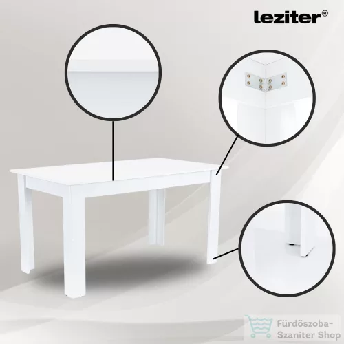 Leziter Leon 6+1 étkező garnitúra fehér-barna LYET140F_LKE-BR_6
