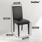 Leziter Leon 6+1 étkező garnitúra sonoma tölgy-fekete LYET140ST_LKE-BL_6