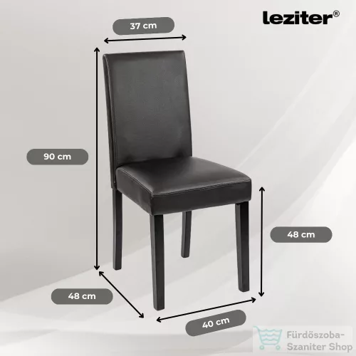 Leziter Leon 6+1 étkező garnitúra sonoma tölgy-fekete LYET140ST_LKE-BL_6