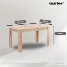 Leziter Leon 6+1 étkező garnitúra sonoma tölgy-fekete LYET140ST_LKE-BL_6