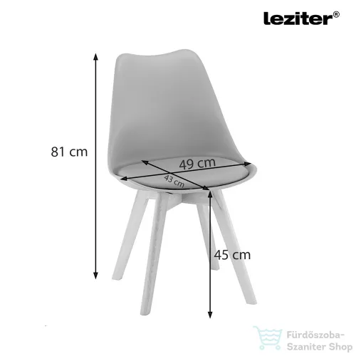 Leziter Lola 4+1 étkező garnitúra fekete-fehér LYET160F_DA232AB_4
