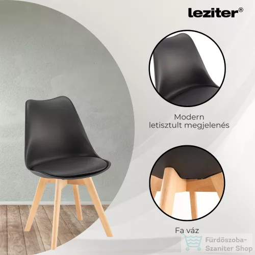 Leziter Lola 4+1 étkező garnitúra fekete-fehér LYET160F_DA232AB_4