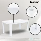 Leziter Leon 6+1 étkező garnitúra fehér-fekete LYET160F_LKE-BL_6