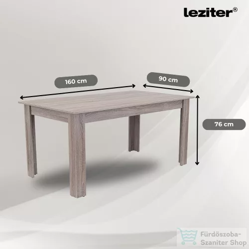 Leziter Leon 6+1 étkező garnitúra yorki tölgy-szürke LYET160YT_LKE-GR_6