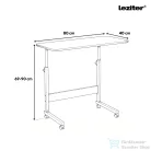 Leziter Állítható magasságú laptopasztal 80x40 cm fekete LYHL-030-BL