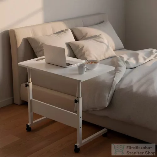 Leziter Állítható magasságú laptopasztal 80x40 cm fehér LYHL-030-WH