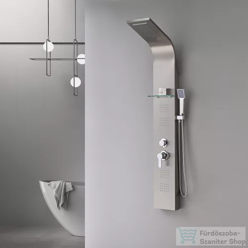 Leziter Alegro Silver hidromasszázs zuhanypanel, rozsdamentes acél LZP-930