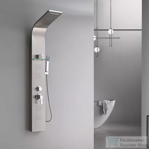 Leziter Alegro Silver hidromasszázs zuhanypanel, rozsdamentes acél LZP-930