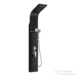  Leziter Alegro Black hidromasszázs zuhanypanel, rozsdamentes acél LZP-940
