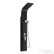 Leziter Alegro Black hidromasszázs zuhanypanel, rozsdamentes acél LZP-940
