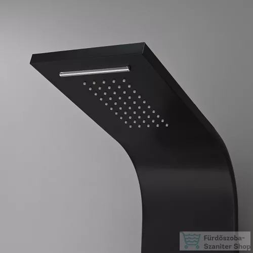 Leziter Alegro Black hidromasszázs zuhanypanel, rozsdamentes acél LZP-940
