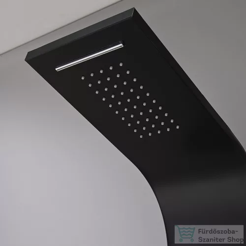 Leziter Alegro Black hidromasszázs zuhanypanel, rozsdamentes acél LZP-940