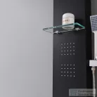 Leziter Alegro Black hidromasszázs zuhanypanel, rozsdamentes acél LZP-940