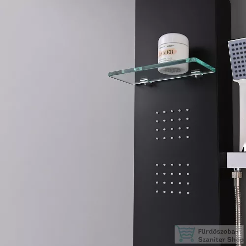 Leziter Alegro Black hidromasszázs zuhanypanel, rozsdamentes acél LZP-940