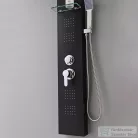 Leziter Alegro Black hidromasszázs zuhanypanel, rozsdamentes acél LZP-940