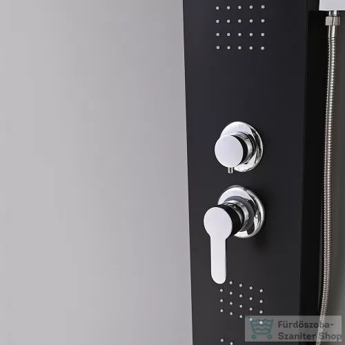 Leziter Alegro Black hidromasszázs zuhanypanel, rozsdamentes acél LZP-940