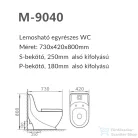 Leziter Coral Monoblokkos wc kagyló alsó kifolyással M-9040