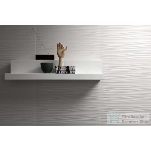 Marazzi Absolute White Strutture Twist Satinato 25x76 cm-es fali csempe M020