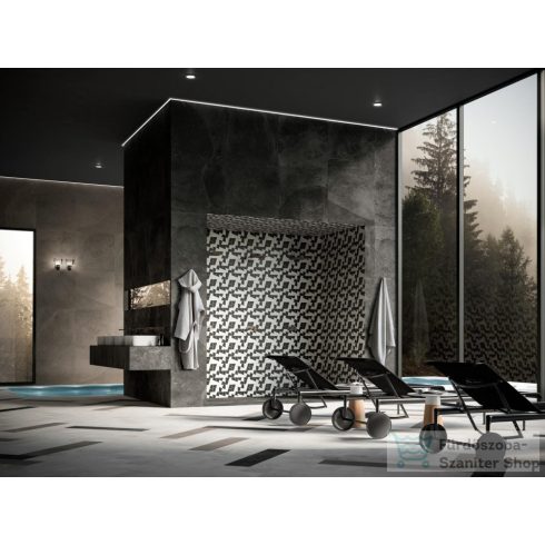 Marazzi Mystone Ardesia Antracite Rett. 75x150 cm-es padlólap M03Z