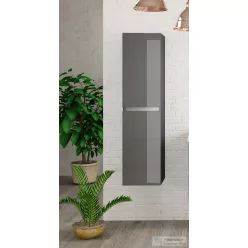   Coycama Dorian 140x34,9x31,6 cm-es 2 ajtós fali szekrény,fényes szürke M059103012015