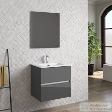   Coycama Dorian 60 cm-es Onix New mosdó és 2 fiókos alsószekrény kombináció,fényes szürke M0591120302152