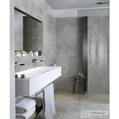 Marazzi Mystone Quarzite Platinum Mosaico Preinciso 29x29 cm-es padlólap M0Q8