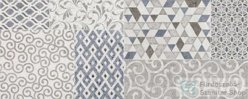 Marazzi Stream white decoro match 20x50 cm fali csempe M0XX