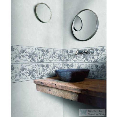 Marazzi Stream Decoro Reverse White 20x50 cm-es fali dekorcsempe M15N