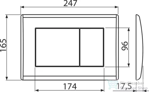 Alcaplast nyomólap fényes króm M271