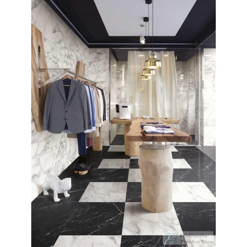 Marazzi Allmarble Elegant Black Lux Rt 60x60 cm-es padlólap M3CJ