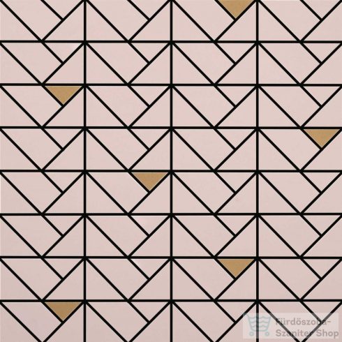 Marazzi Eclettica Bronze Mosaico Rose 40x40 fali csempe M3J2