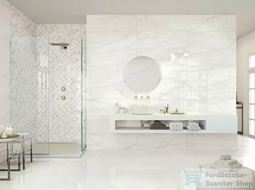 Marazzi Marbleplay White Rett. 30x90 fali csempe M4NU