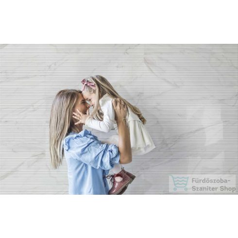 Marazzi Marbleplay str mikado white 30x90 cm-es fali csempe M4P2