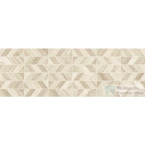 Marazzi Marbleplay Decoro Naos Travertino 30x90 cm-es fali csempe M4PM