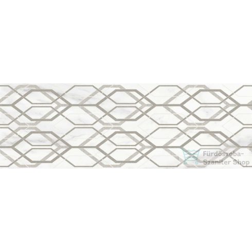 Marazzi Marbleplay Decoro Net White 30x90 cm-es fali dekor csempe M4PZ